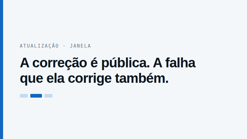 Atualizar as estações sem parar o trabalho de ninguém