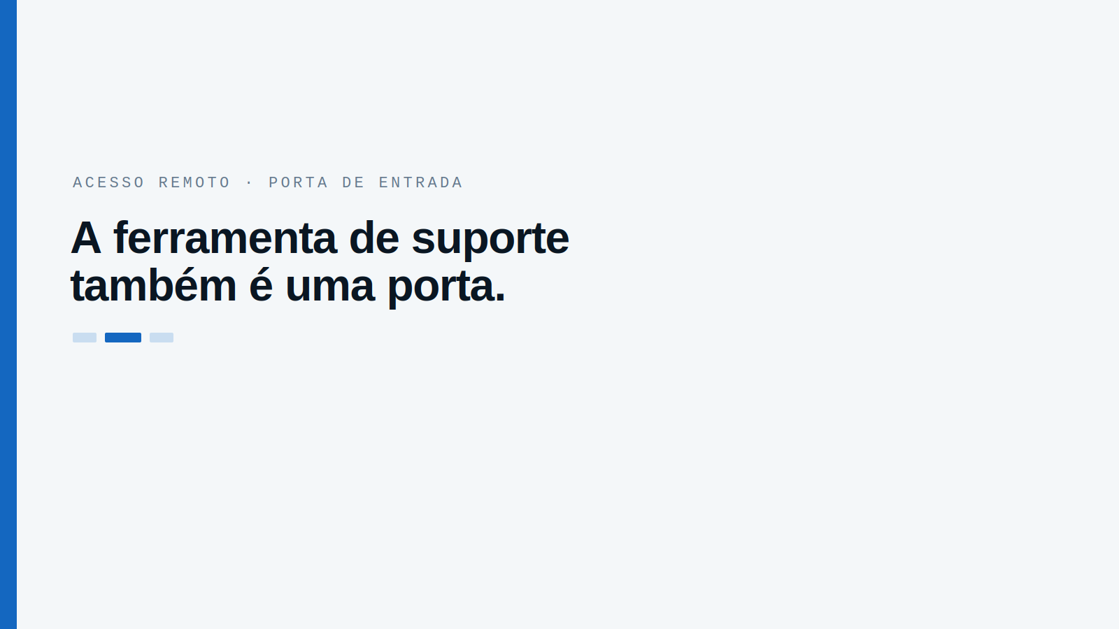 Acesso remoto: a ferramenta de suporte também é uma porta