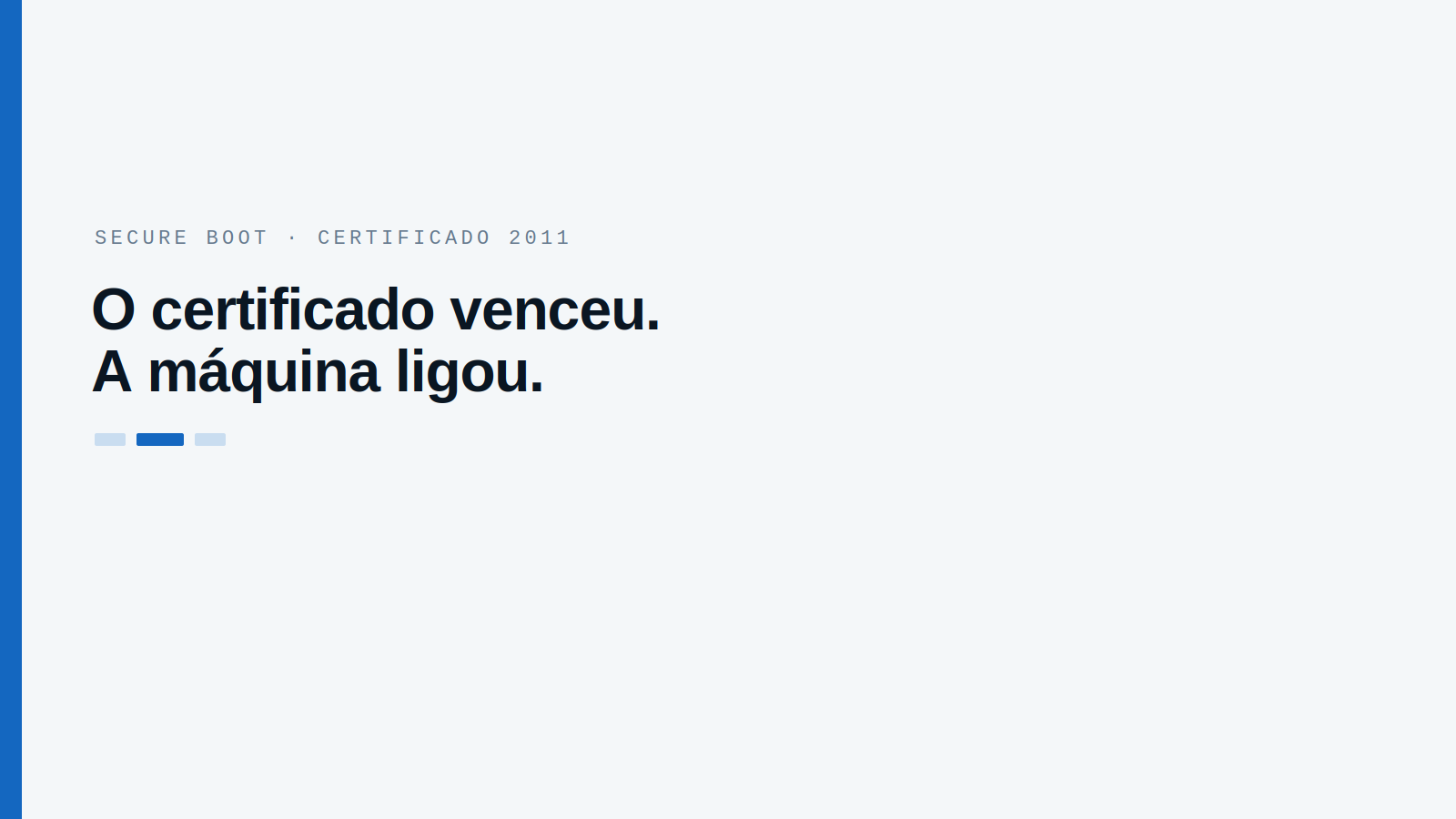Certificado do Secure Boot venceu: quais estações ficaram?